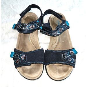 CLARK'S Collection Amanda Sprint Step Sandals Strappy Adjustable Size 8.5